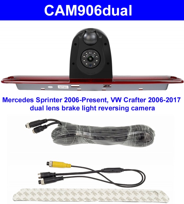Mercedes Sprinter 2006-Present, VW Crafter 2006-2017 dual lens brake light reversing camera